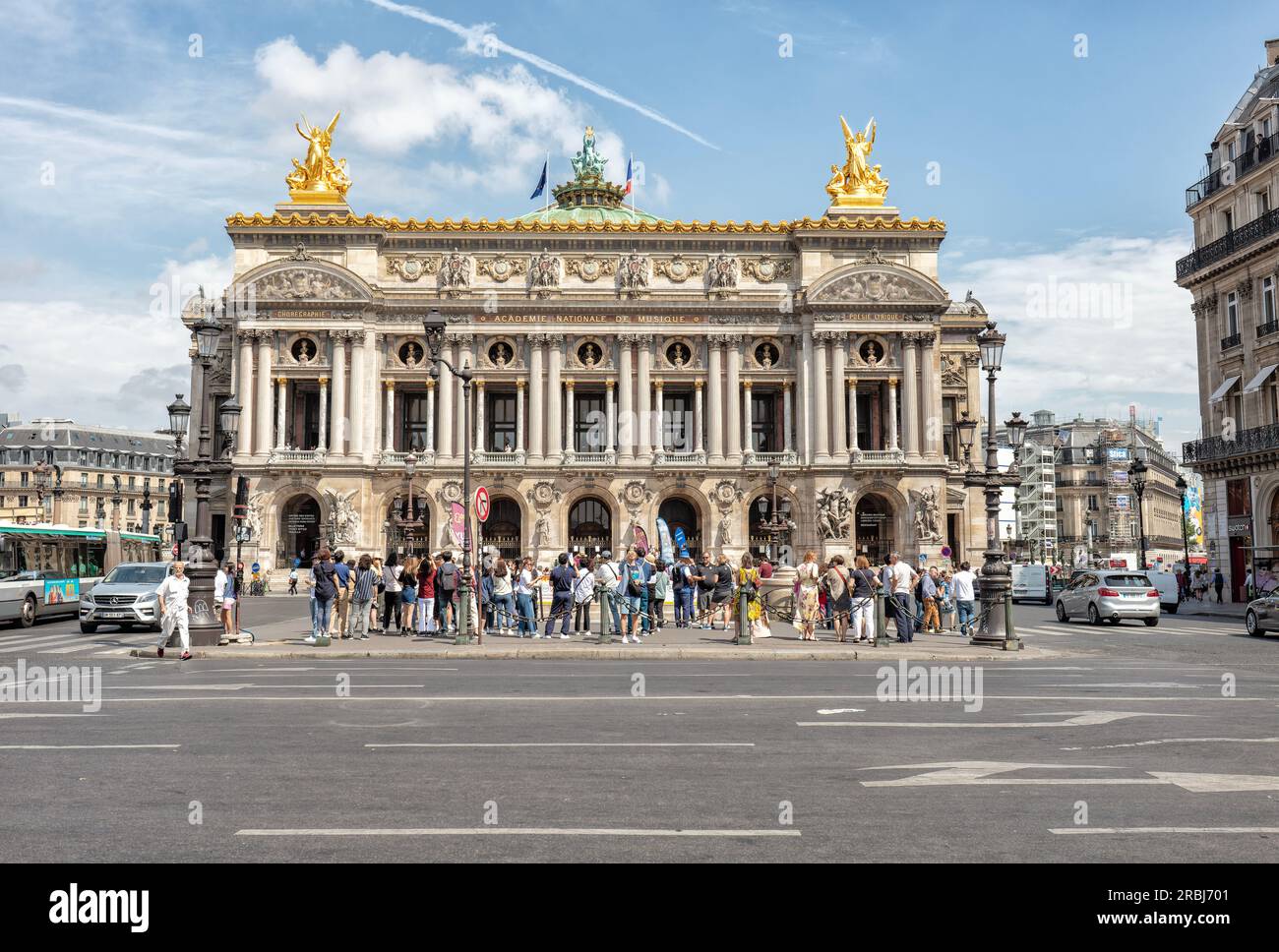 Opera National de Paris Garnier. Paris Opera House in Place de l'Opera, Opera Quarter, 9 Arr. Paris Stock Photo