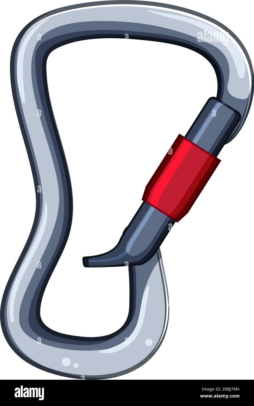 hook carabiner clip cartoon vector illustration Stock Vector Image