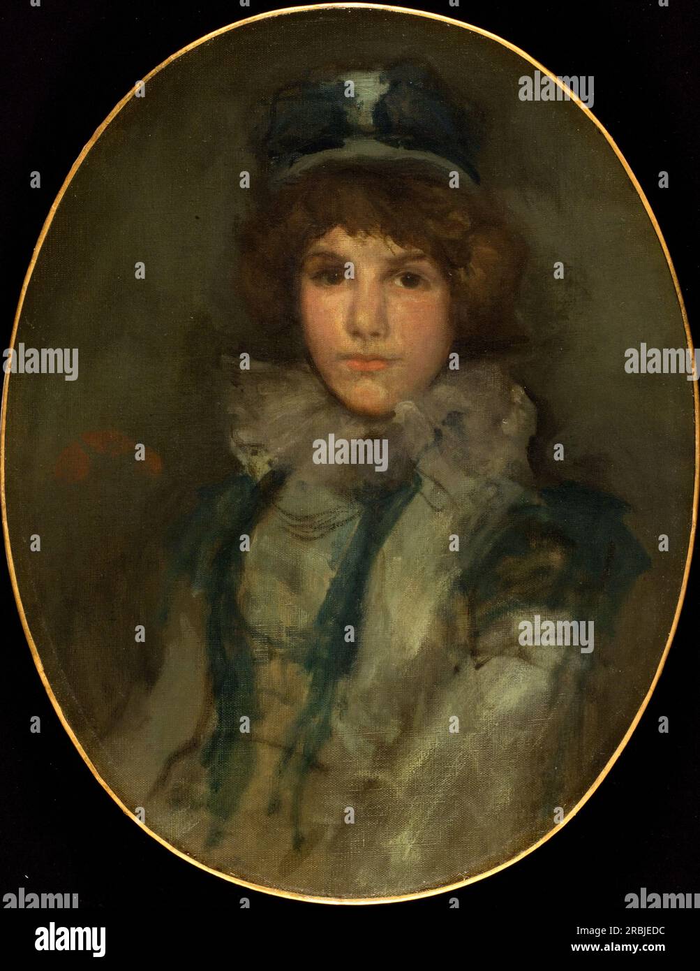 James Abbott McNeill Whistler - Blue and Coral: The Little Blue Bonnet Stock Photo