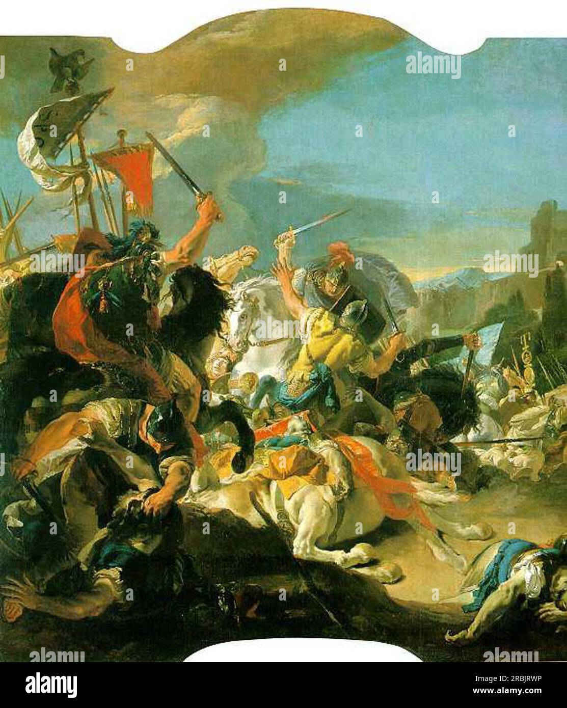 Battle of Vercellae 1729 by Giovanni Battista Tiepolo Stock Photo