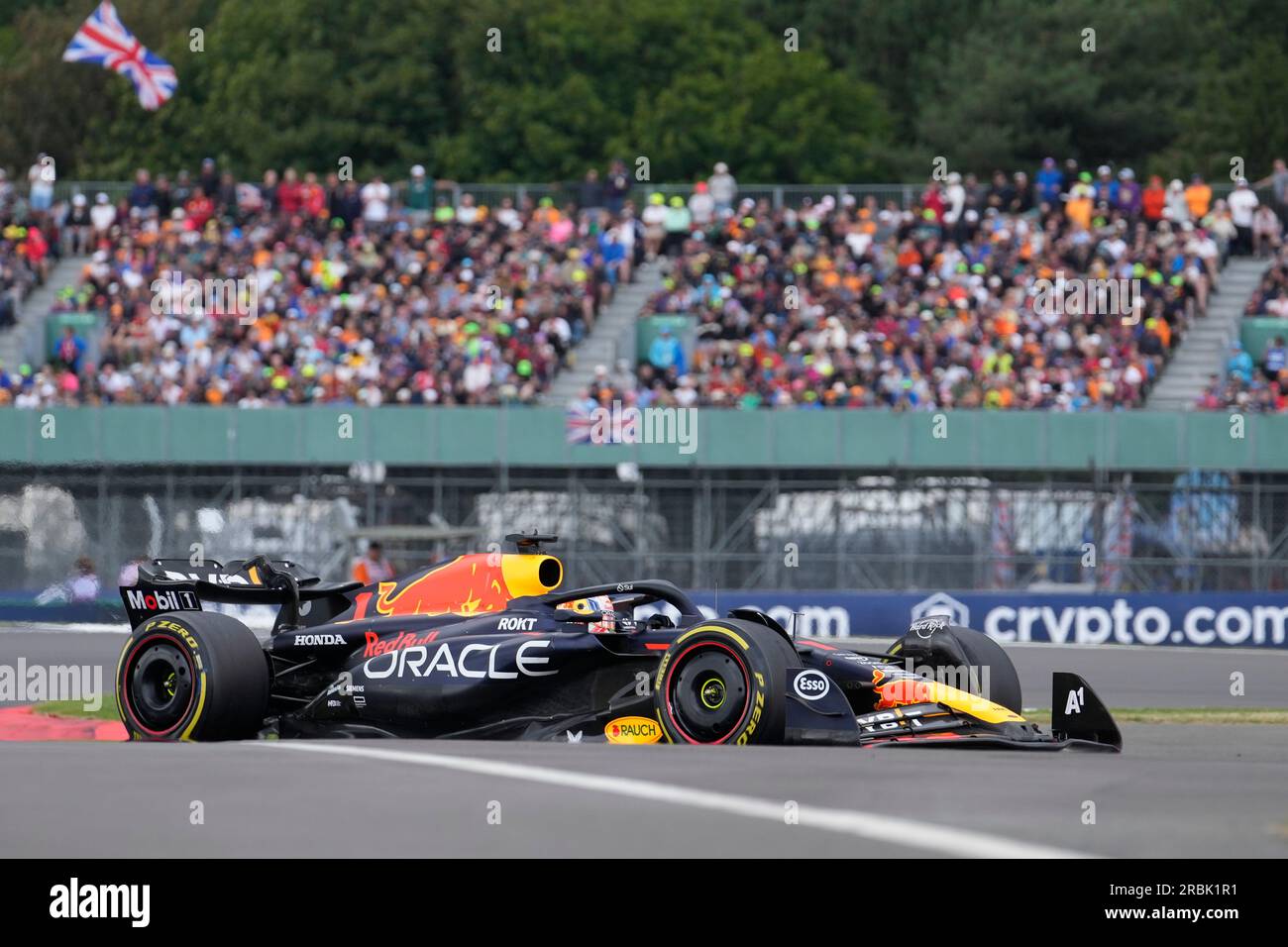 Red Bull driver Max Verstappen of the Netherlands steers his car during ...