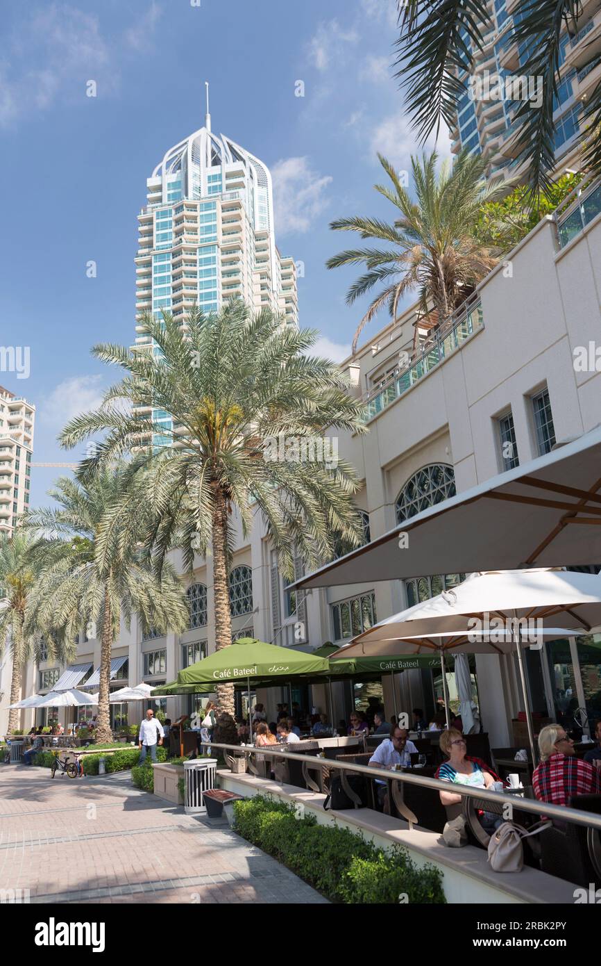 UAE, Dubai, cafes and bars in the Dubai Marina area Stock Photo Alamy