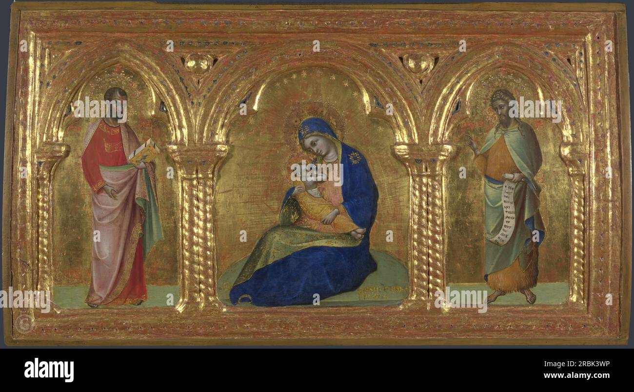 Lorenzo Veneziano - The Madonna of Humility with Saints Mark and John ...