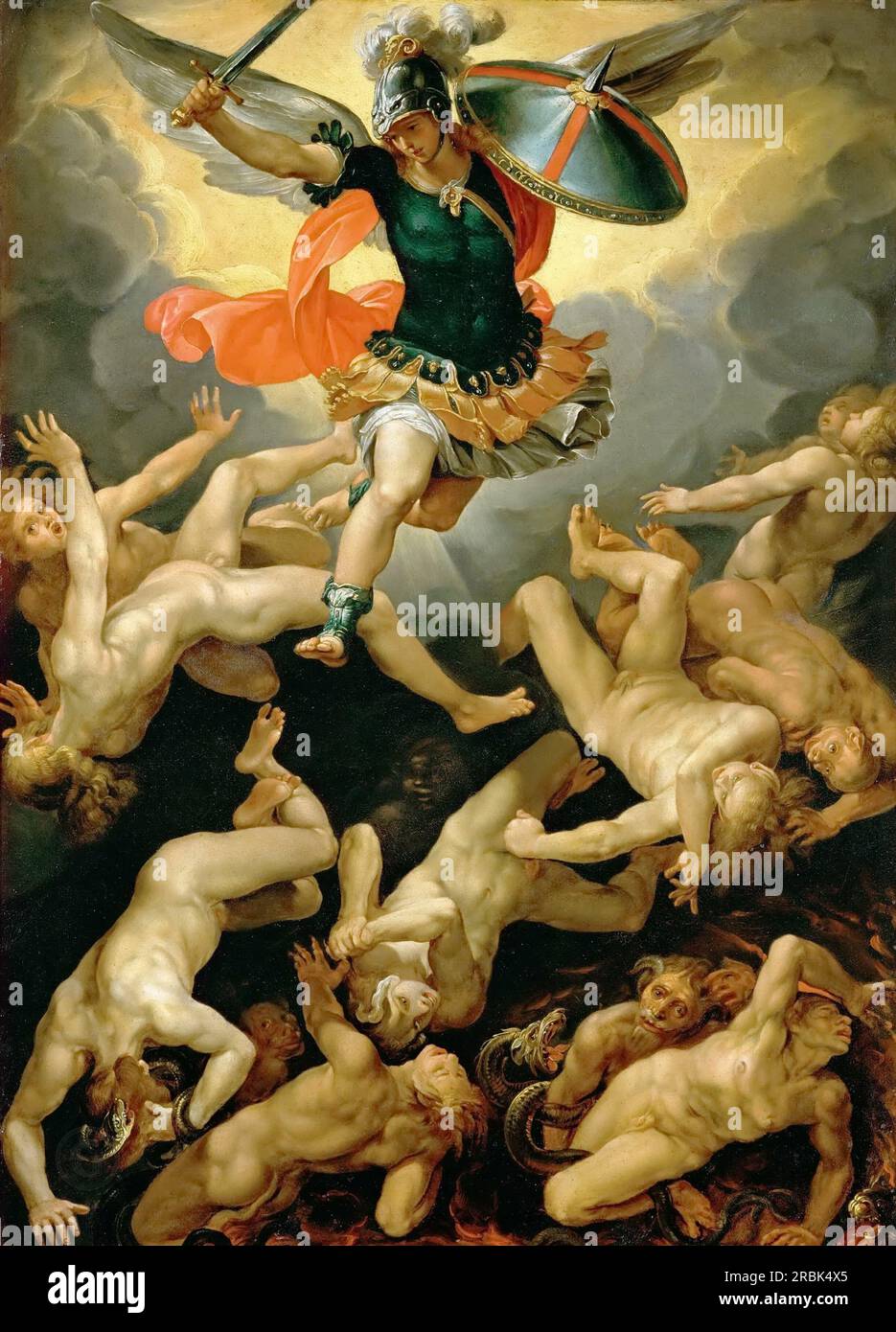 Giuseppe Cesari, called Cavalier d’Arpino (1568-1640) -- Fall of the Rebel Angels Stock Photo