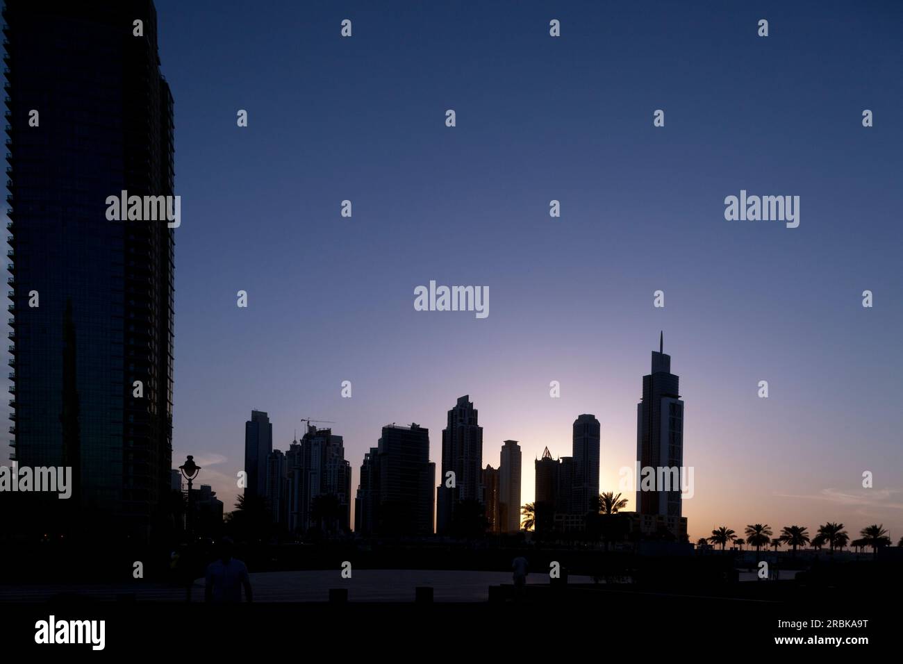 UAE, Dubai, downtown Dubai skyline at sunset Stock Photo - Alamy