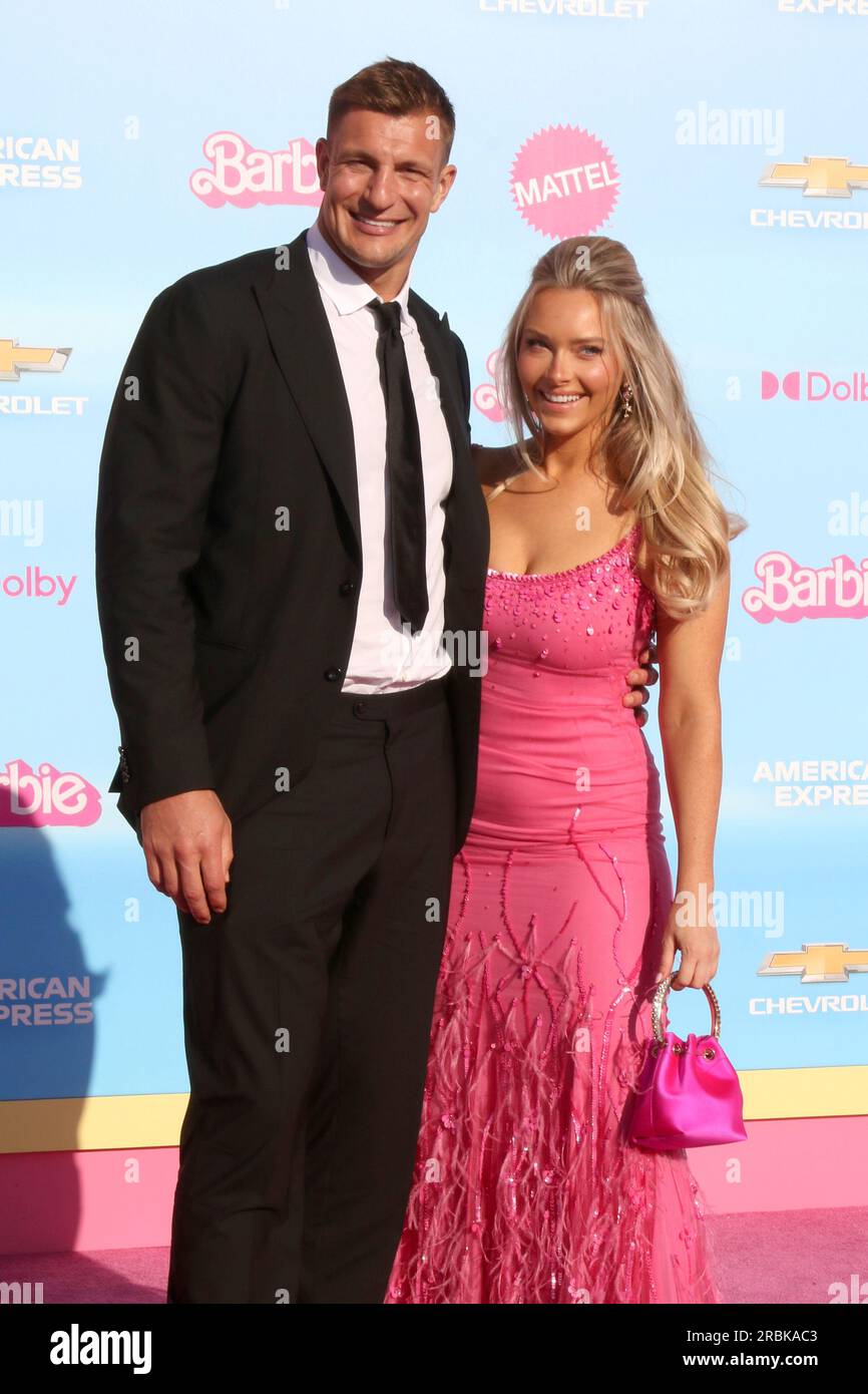 LOS ANGELES - JUL 9: Rob Gronkowski, Camille Kostek at the Barbie World