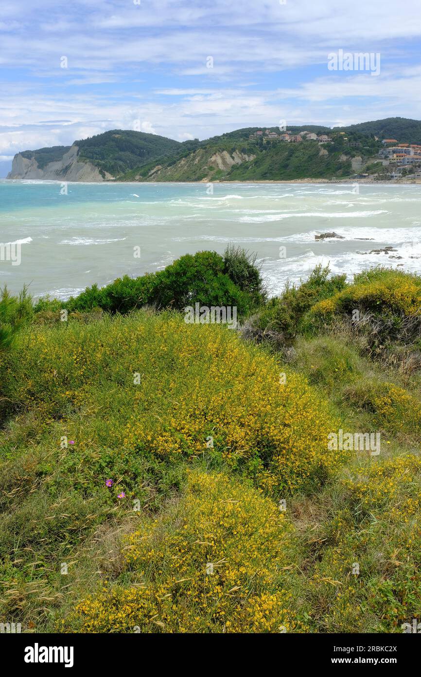 Corfu seascapes in Agios Stefanos Stock Photo