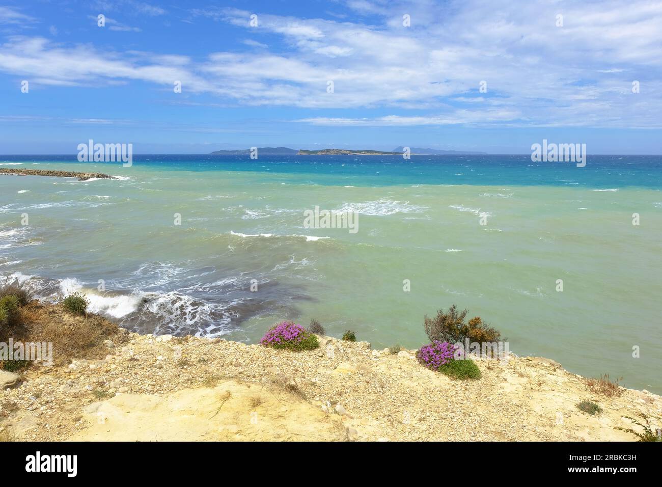 Corfu seascapes in Agios Stefanos Stock Photo