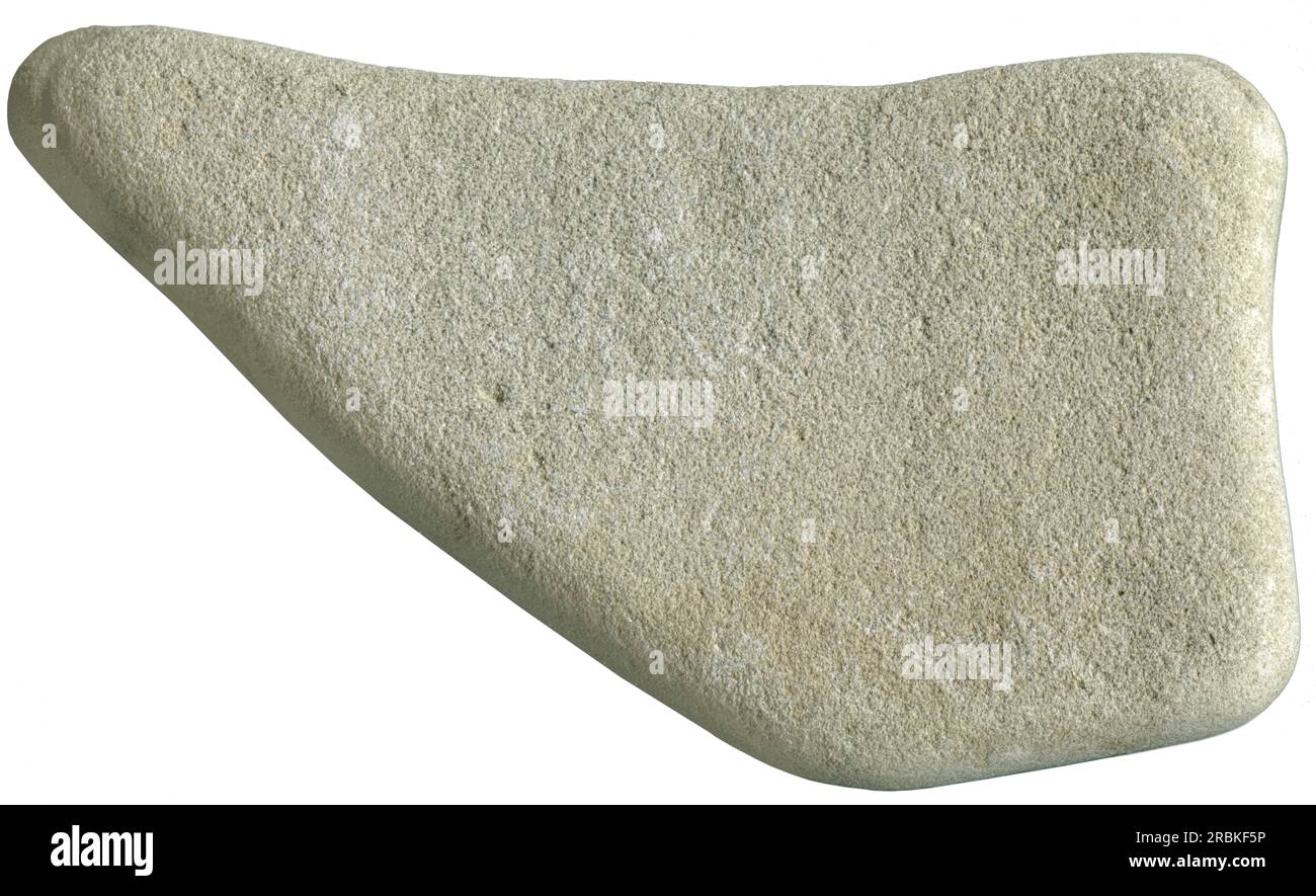 river stone, pebble. isolated on white background Stock Photo