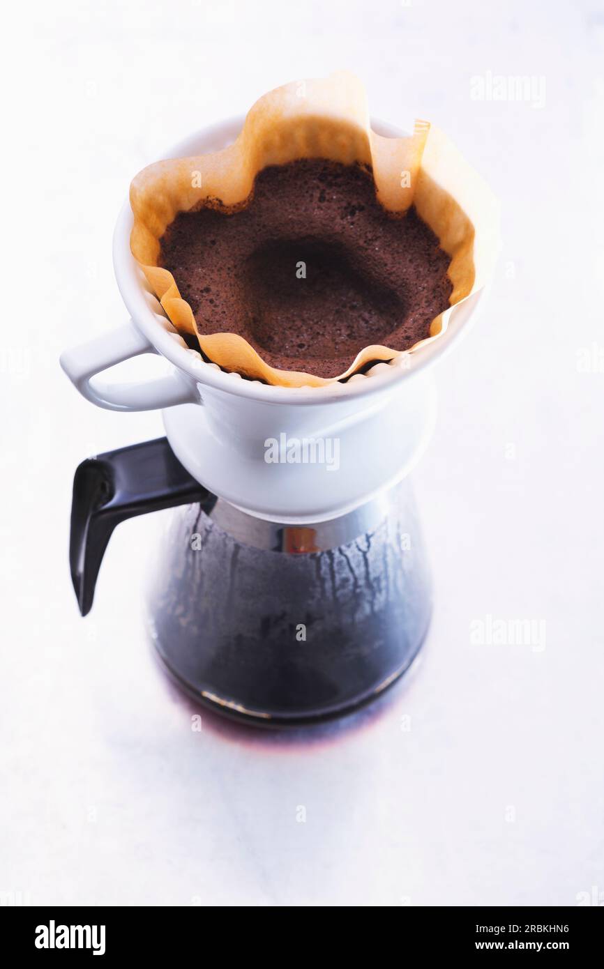 Brewing filter coffee Stock Photo Alamy