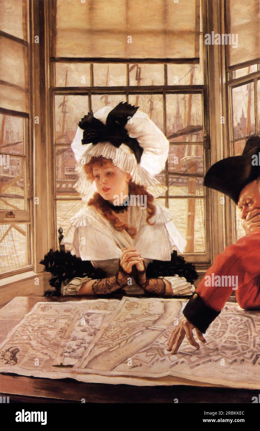 The Tedious Story 1872 by James Tissot Stock Photo