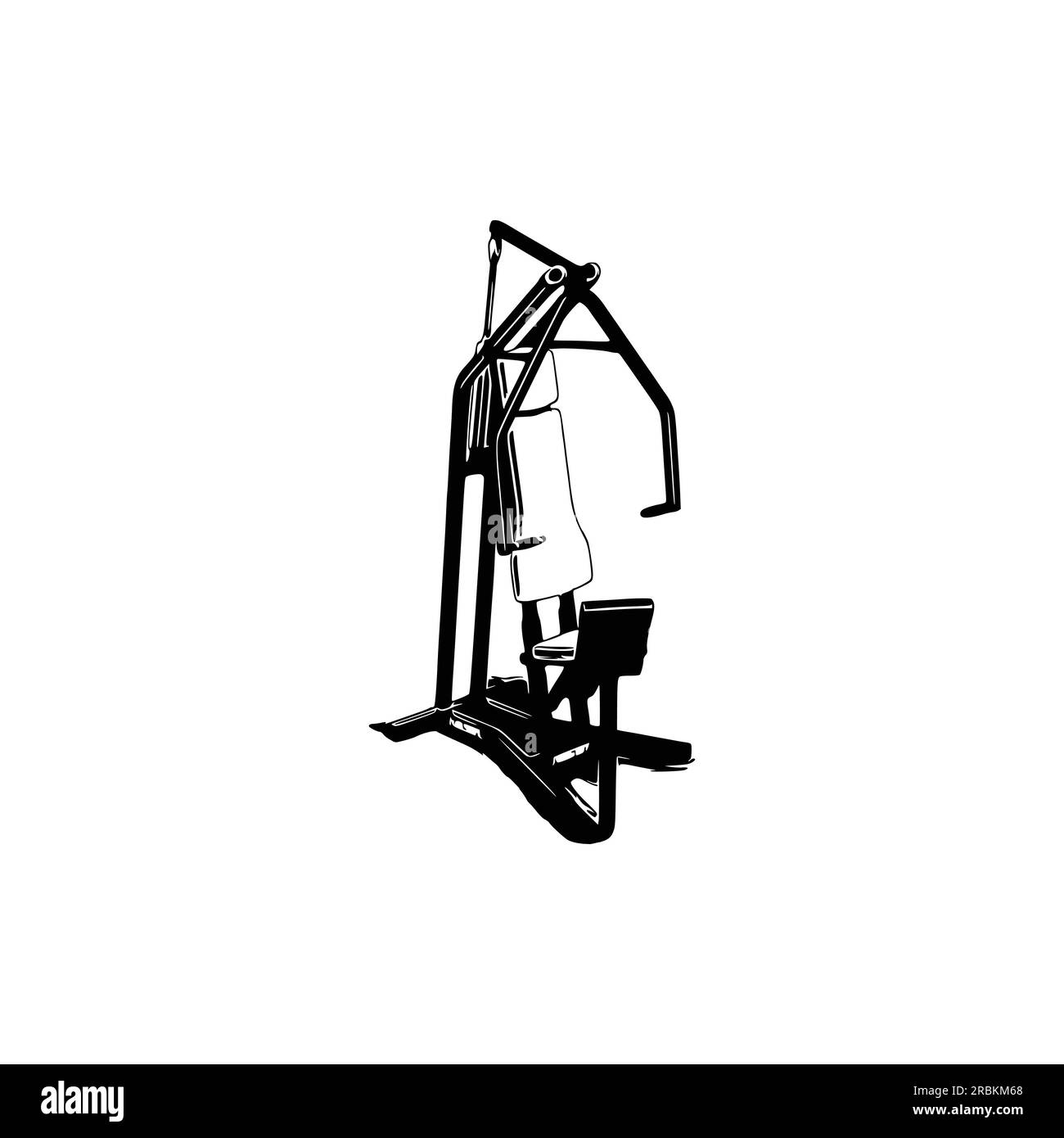 CHEST PRESS MACHINE Vector, Gym equipment, Gym equipment isolated, Gym