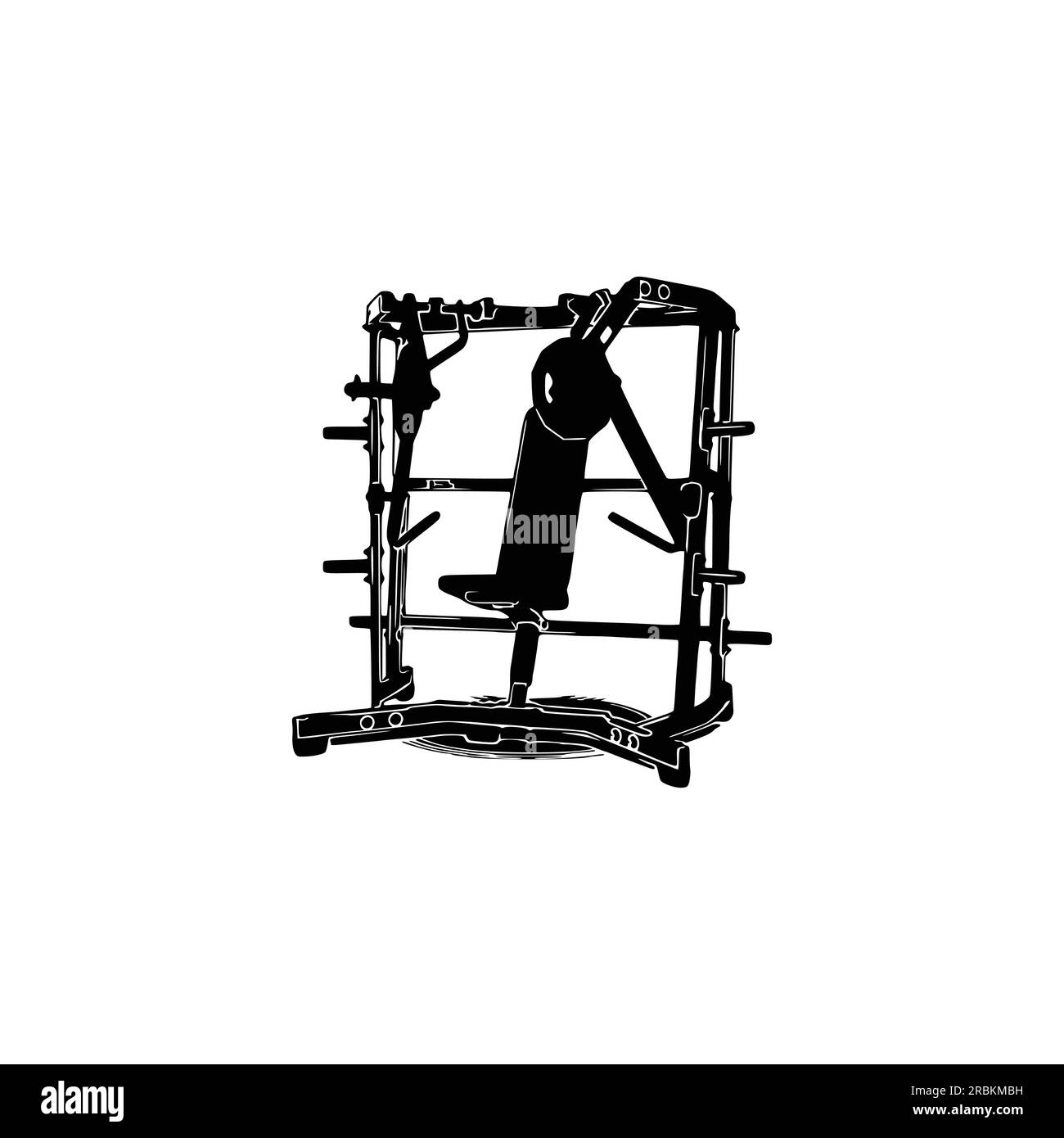 CHEST PRESS MACHINE Vector, Gym equipment, Gym equipment isolated, Gym