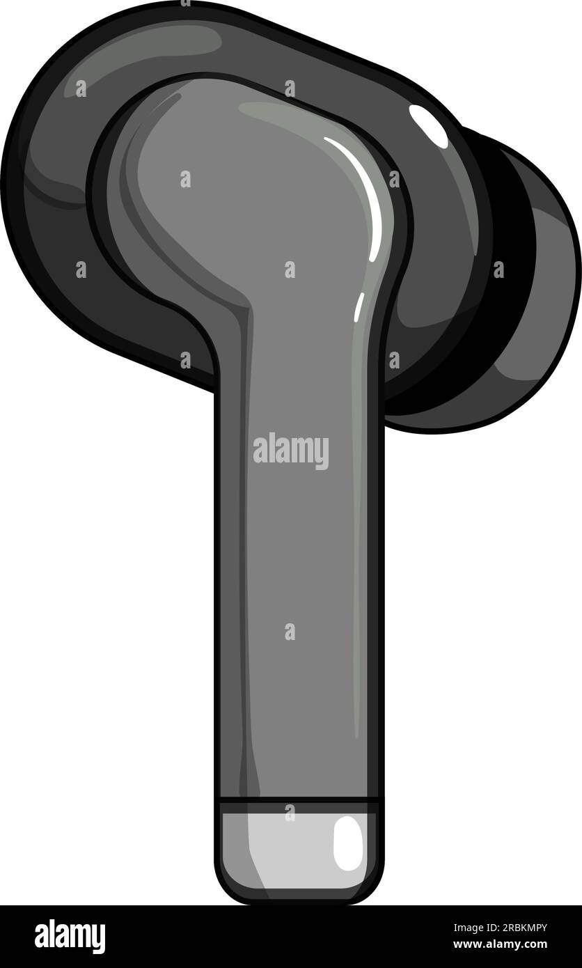 equipment wireless earphones cartoon vector illustration Stock Vector