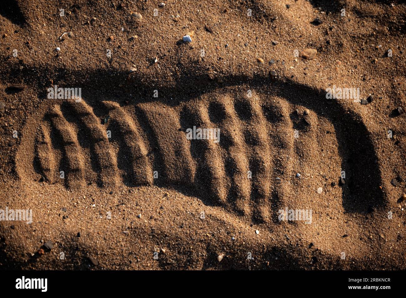 Shoe tread marks in the sand Stock Photo Alamy