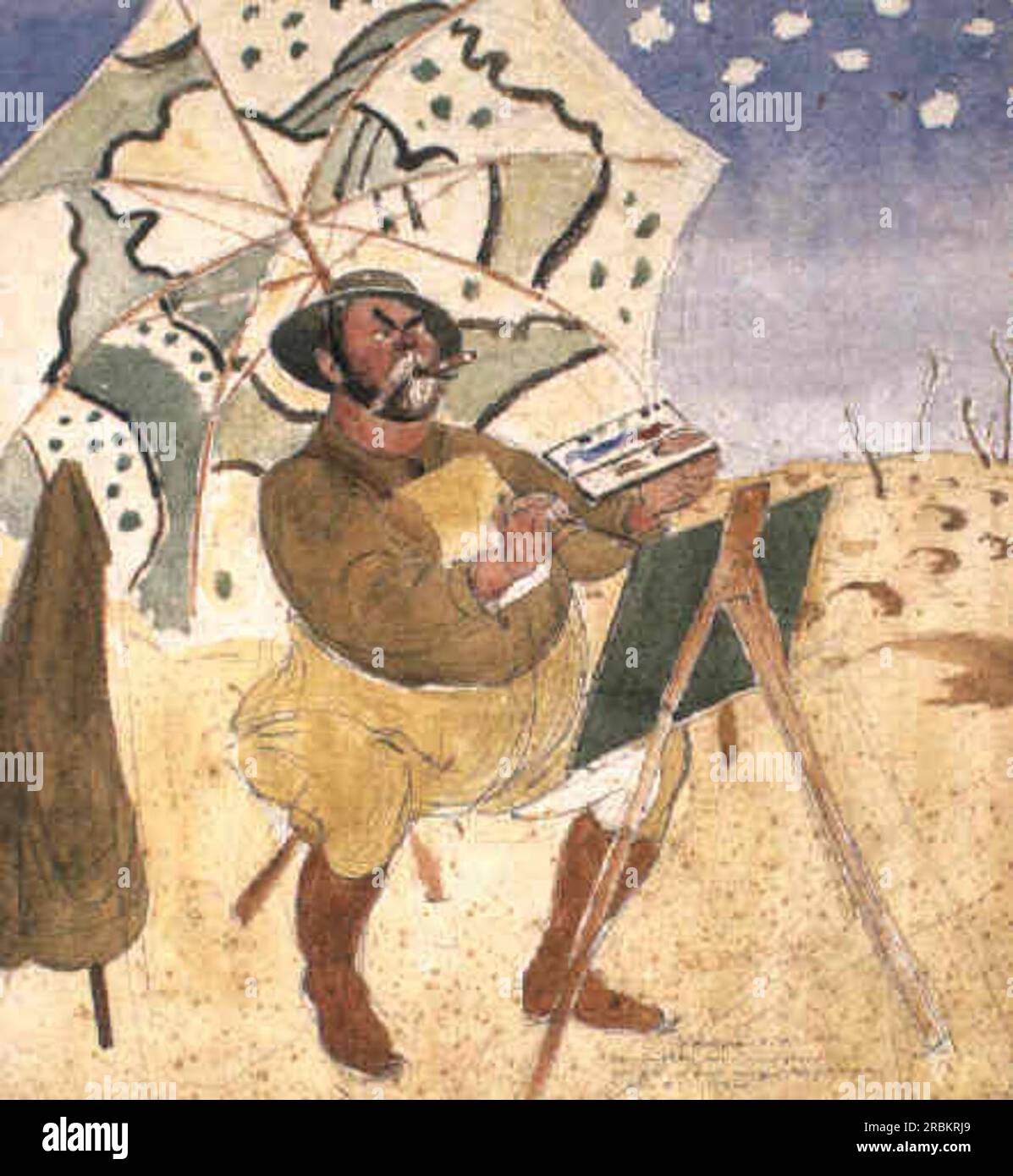 John Singer Sargent Painting 1918 by Henry Tonks Stock Photo