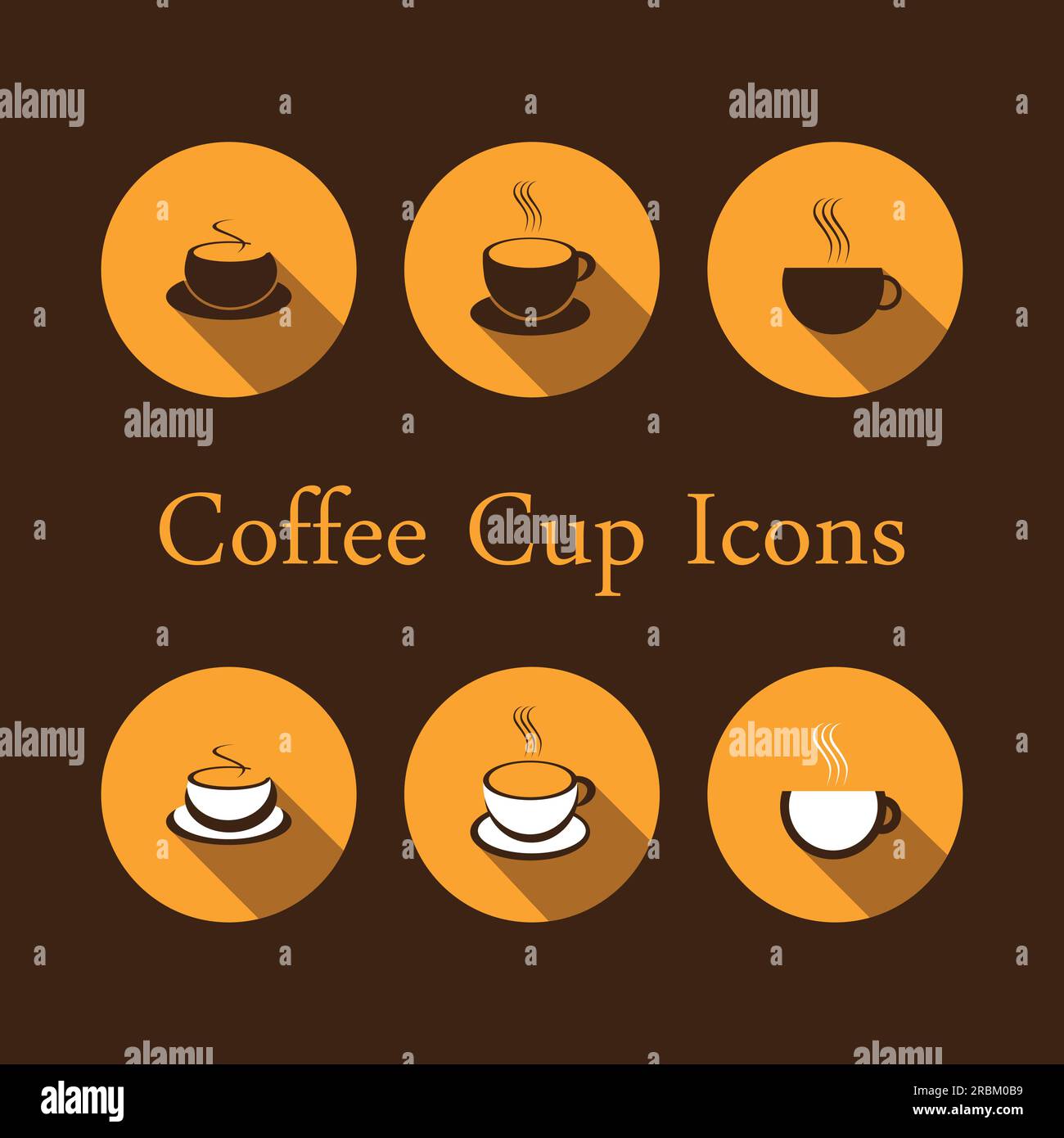 Coffee Cup Icons Stock Vector