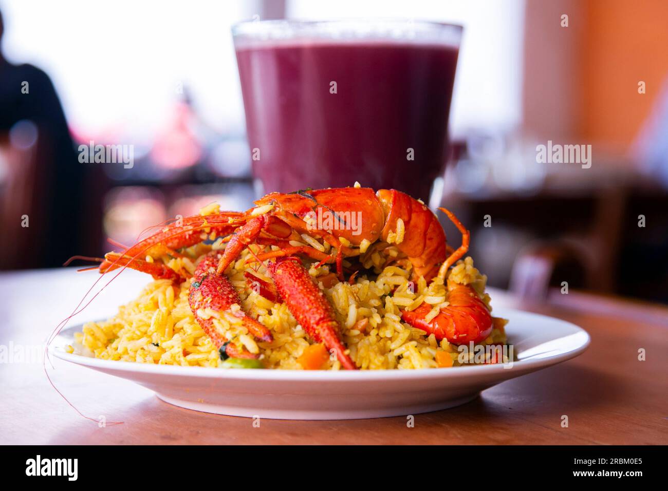 Peruvian rice with shrimp, traditional recipe from the city of Arequipa ...