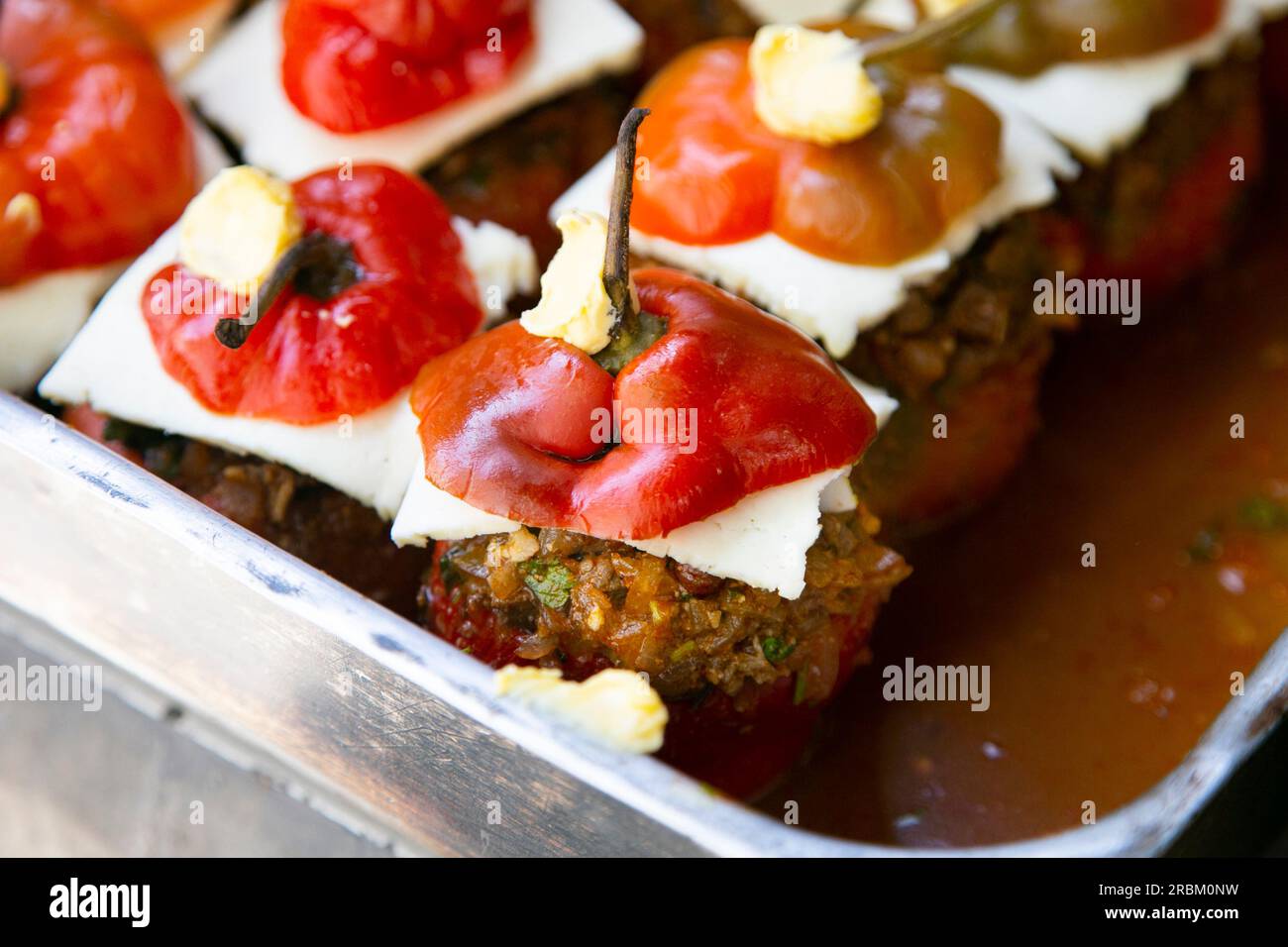 The stuffed rocoto is a Peruvian dish of Arequipa origin, stuffed with