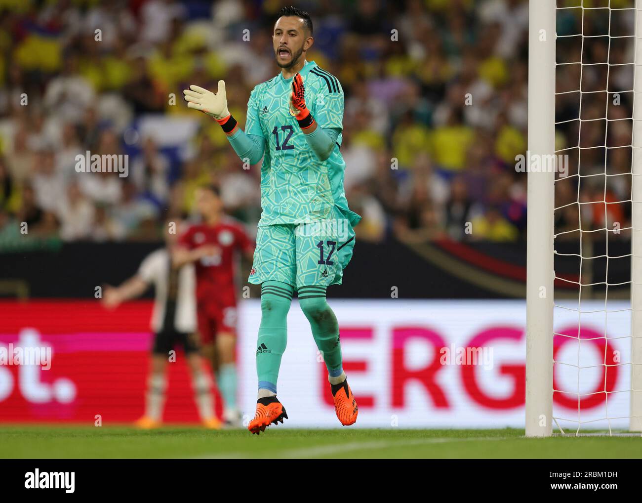 Single action, single action, Camilo Vargas, COL, firo football/ friendly match: Germany, - Colombia, Colombia 06/20/2023. Football/Soccer: Friendly match: . Germany vs Colombia Gelsenkirchen June 20, 2023 Photo by Jurgen Fromme/firo Sportphoto Stock Photo