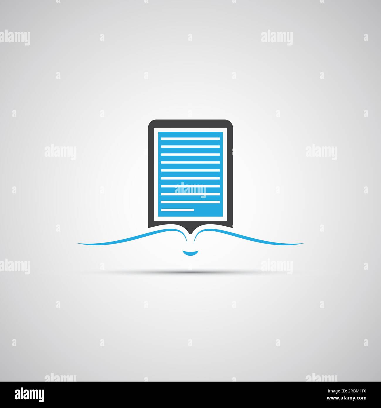 E-Book Reader Icon Design Stock Vector Image & Art - Alamy