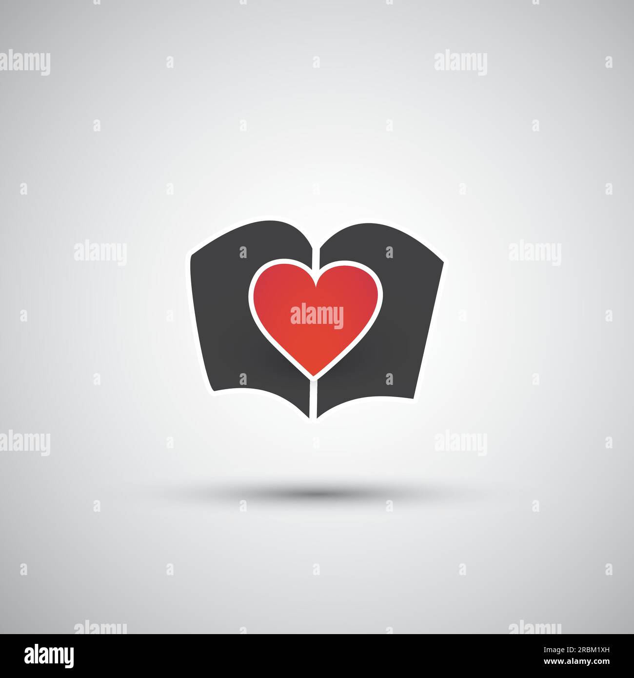I Love Books - Book Icon Design Stock Vector