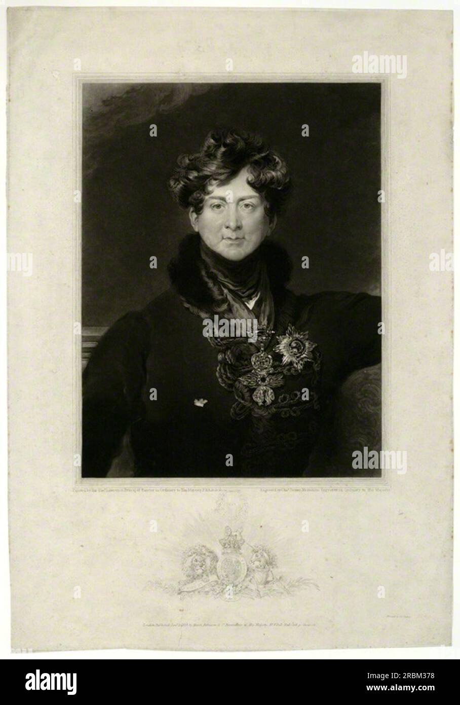 King George IV 1824 by Charles Turner Stock Photo
