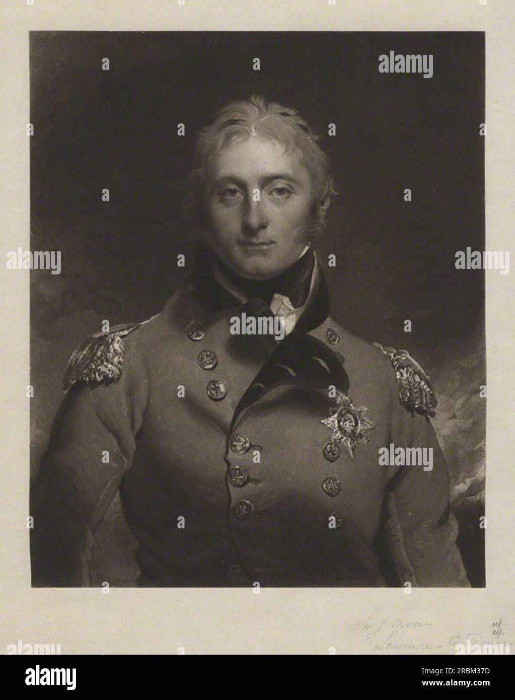 Sir John Moore 1809 by Charles Turner Stock Photo Alamy