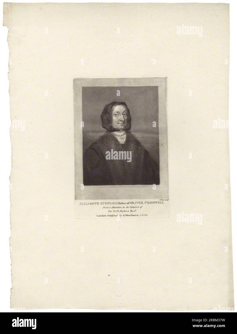Elizabeth Cromwell (née Steward) 1810 by Charles Turner Stock Photo