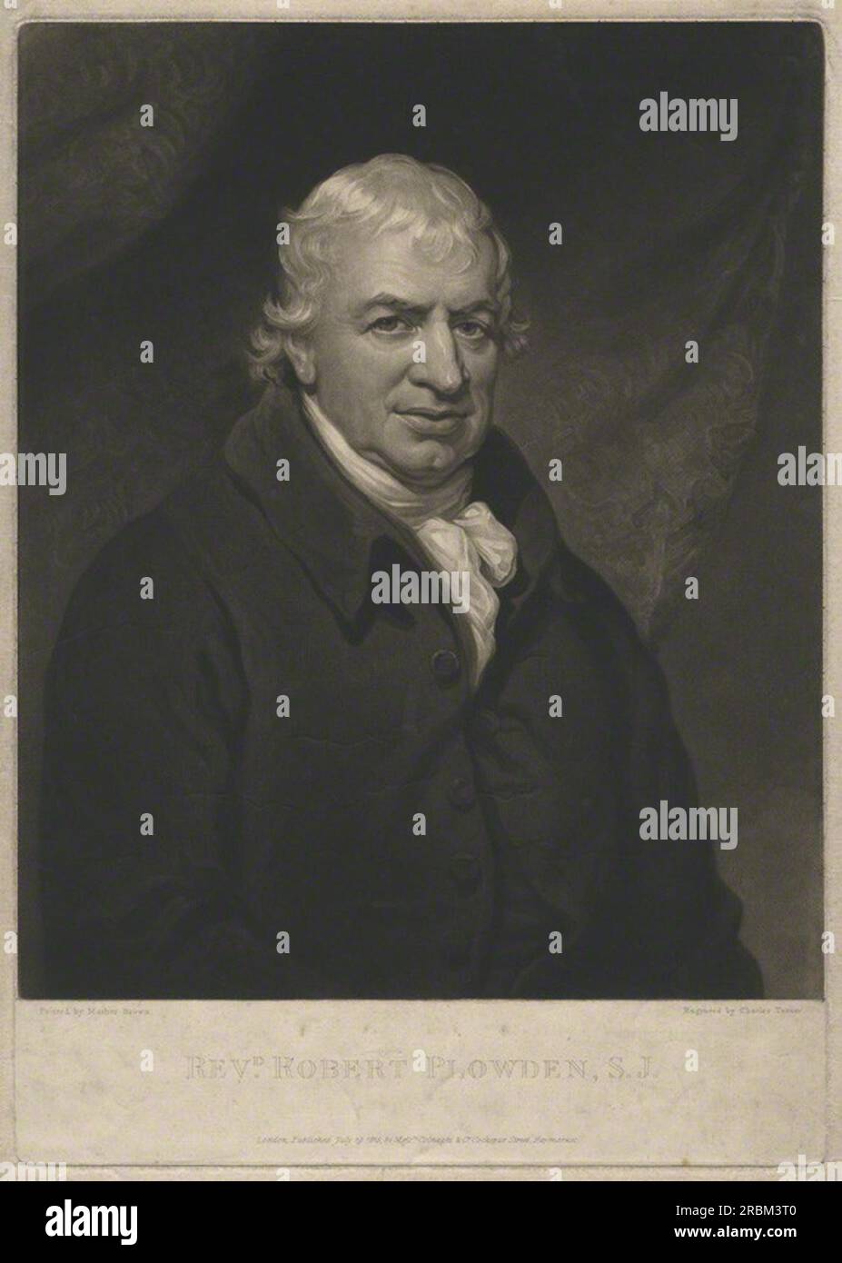 Robert Plowden 1815 by Charles Turner Stock Photo