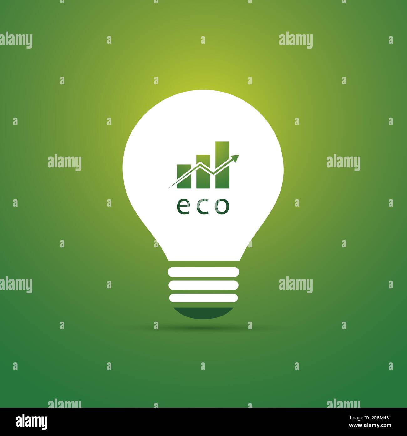 Green Eco Energy Concept Icon - Economic Growth Stock Vector Image ...
