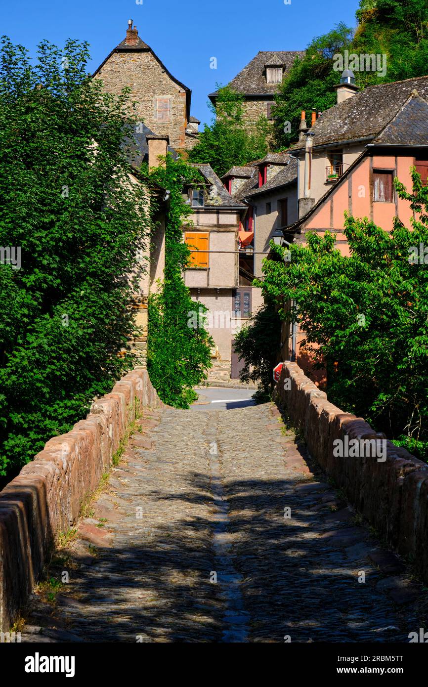 France, Aveyron (12), Conques, labeled Most Beautiful Villages of ...