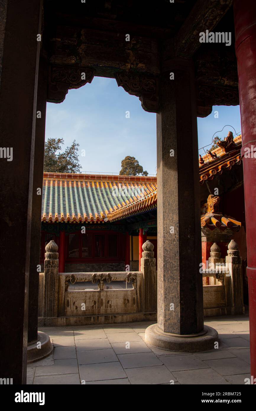 The Confucian temples in Qufu county of Shandong province, China. The ...