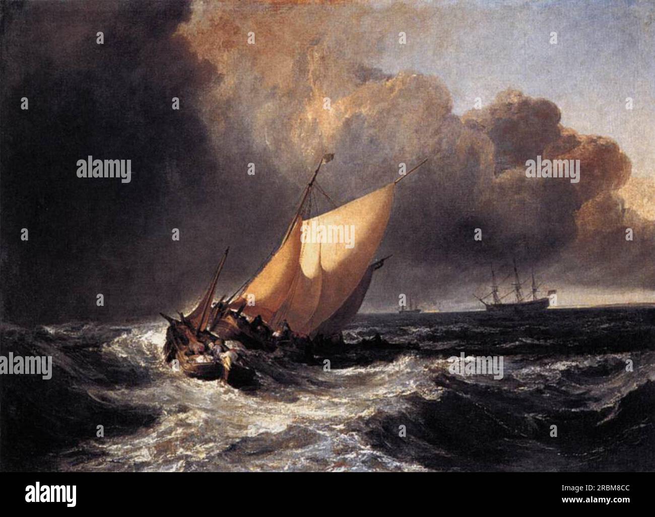 Dutch Boats in a Gale 1801. 742 Joseph Mallord William Turner