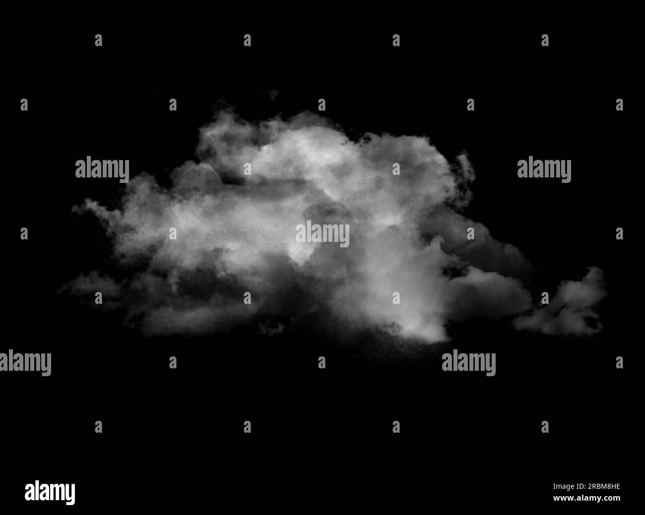 Cloud of white smoke on black background Stock Photo - Alamy