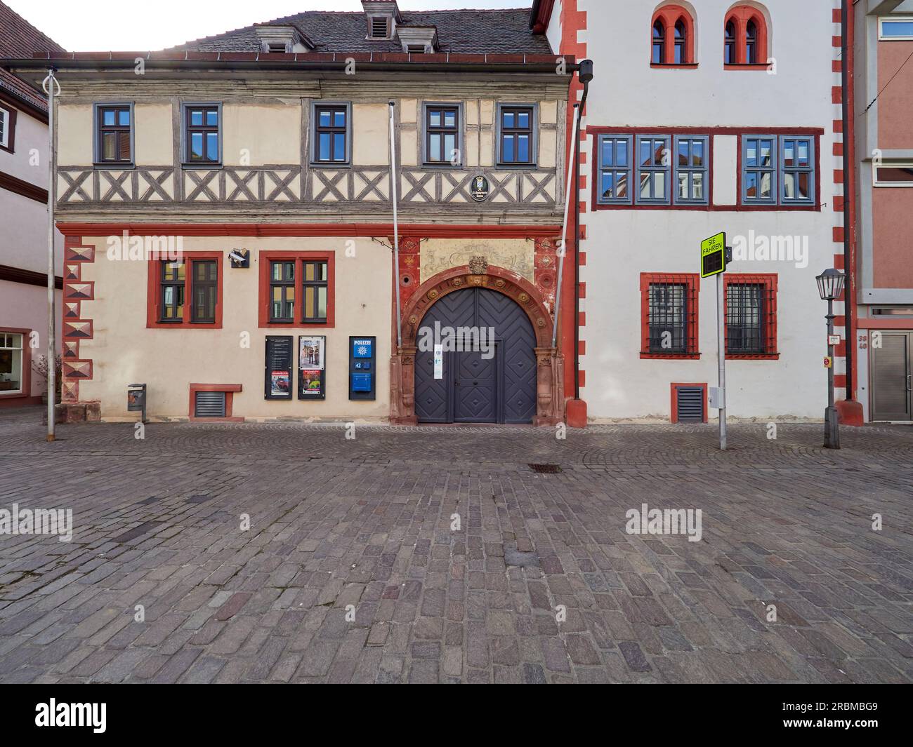 Historic center of Karlstadt am Main, Main-Spessart district, Lower Franconia, Bavaria, Germany Stock Photo