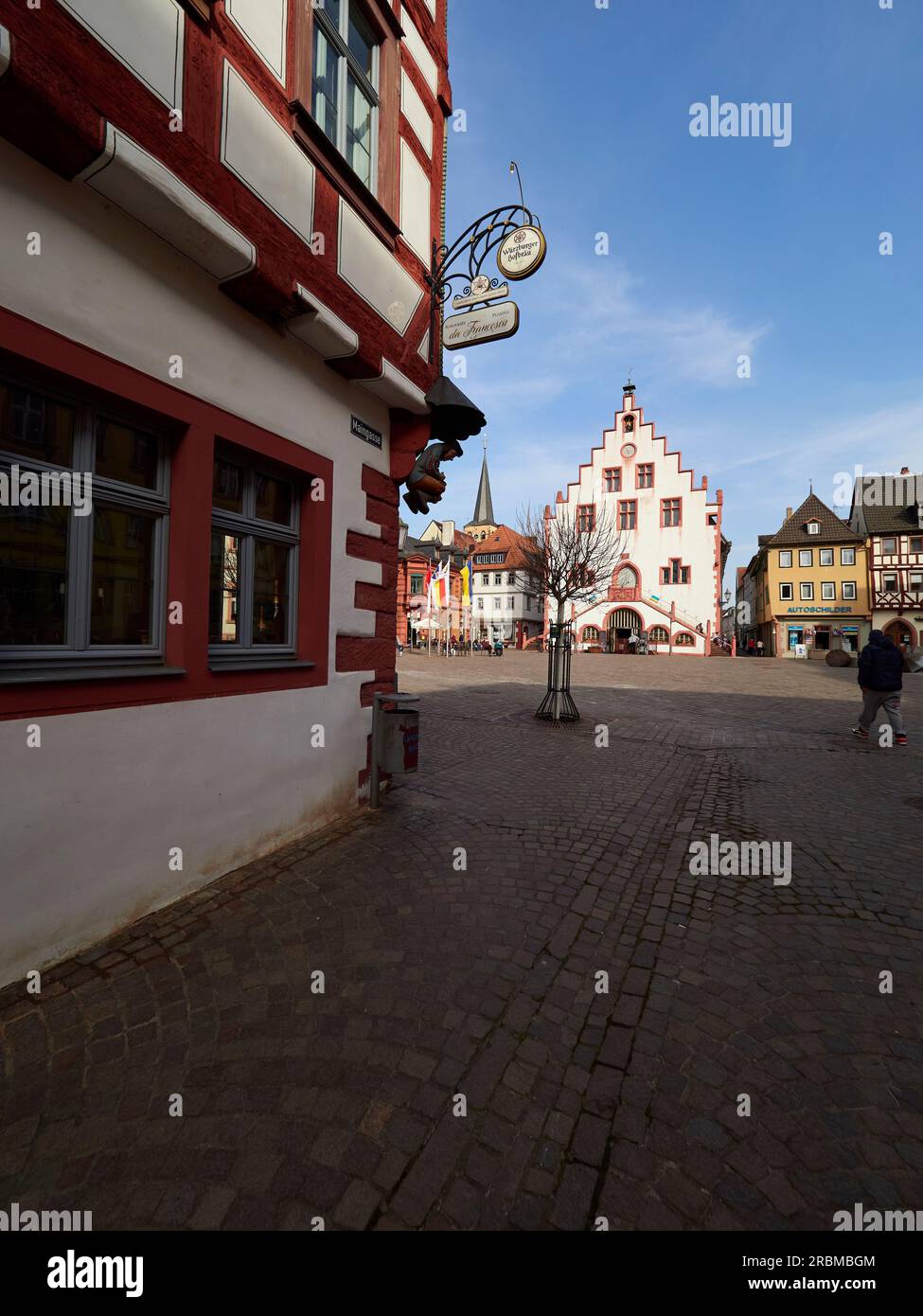 Historic town hall of Karlstadt am Main, Main-Spessart district, Lower Franconia, Bavaria, Germany Stock Photo