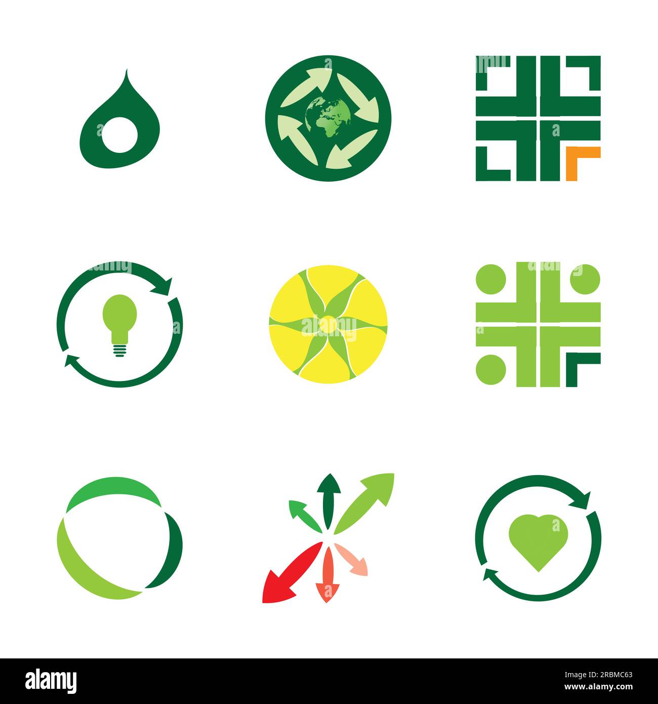 9 icons Stock Vector