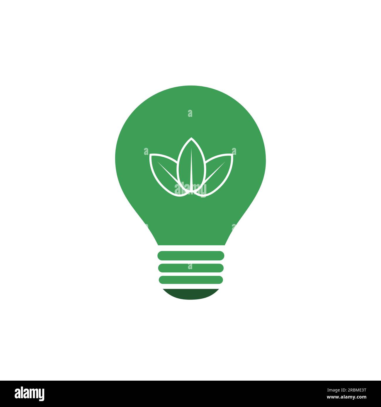 Green Eco Energy Concept Icon - Leaves Inside a Light Bulb Stock Vector ...