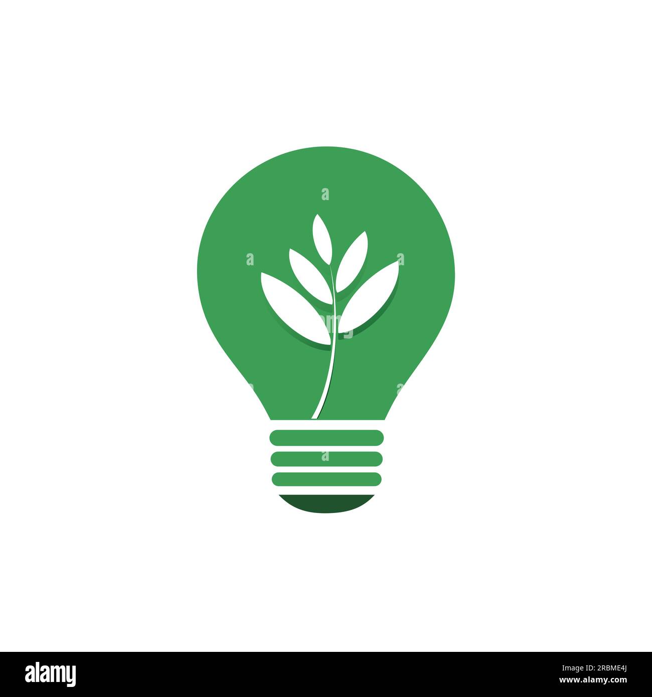 Green Eco Energy Concept Icon - Plant Inside a Light Bulb Stock Vector ...
