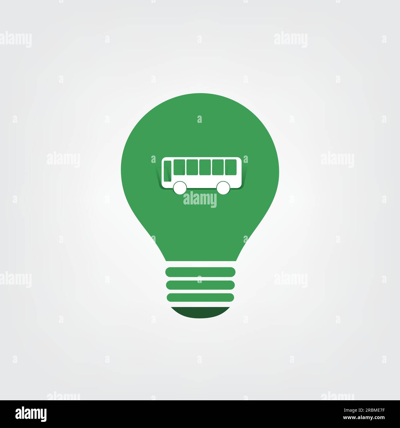 Green Eco Energy Concept Icon - Electric Bus - Public Transportation Stock Vector