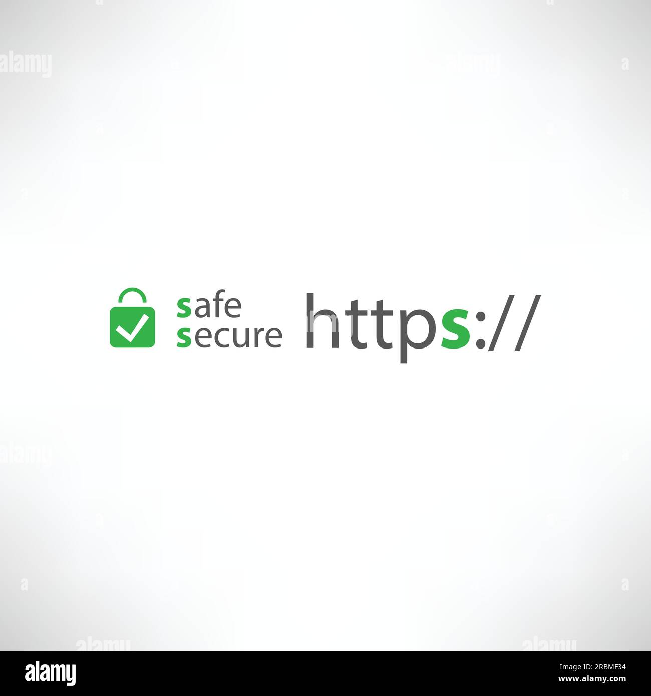 HTTPS Becomes Mandatory Everywhere - Secure Networking Web Browsing, Trusted Computing, IT Security, Network Concept Design Template Stock Vector