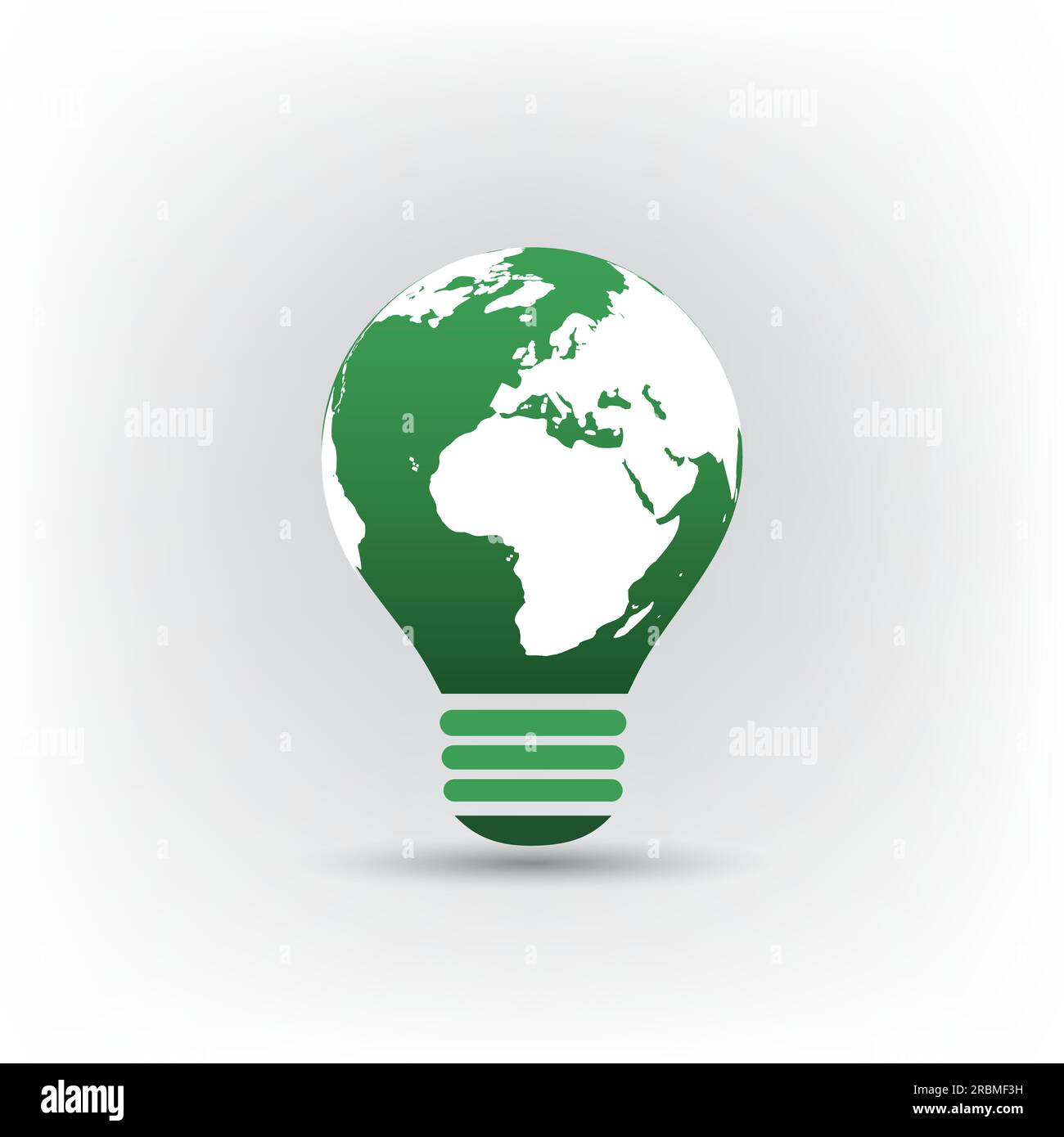 Bulb Design With Earth Globe, World Map - Eco Friendly Electricity ...