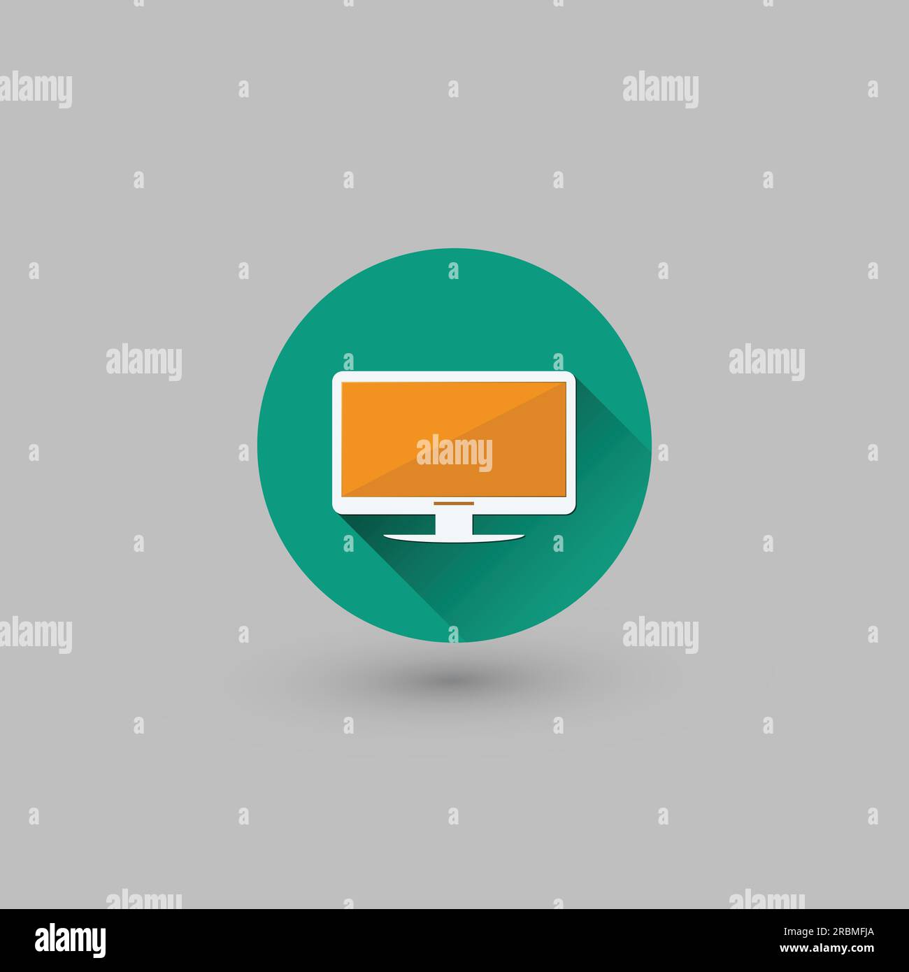 Flat UI Design - Television Icon Stock Vector Image & Art - Alamy