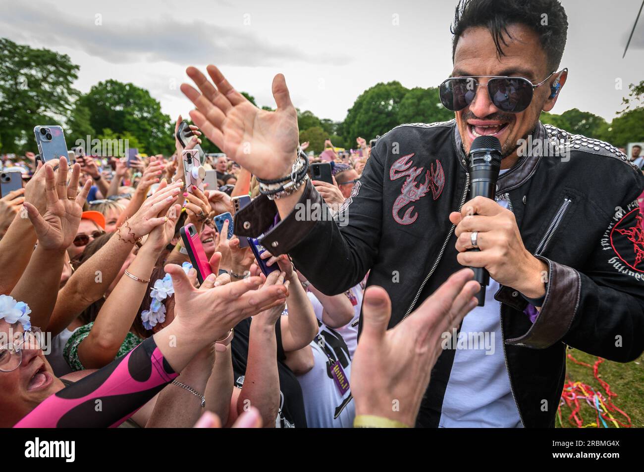 The Music in The Park event at Worden Park, Leyland. Peter Andre. Picture by Paul Heyes, Sunday May 28, 2023. Stock Photo