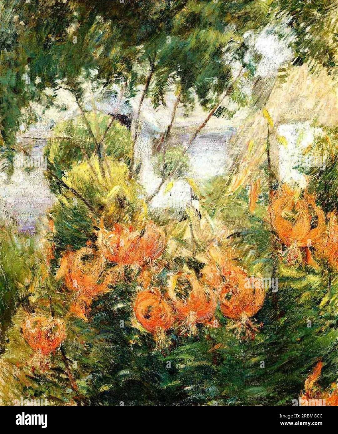 Tiger Lilies 1899 by John Henry Twachtman Stock Photo