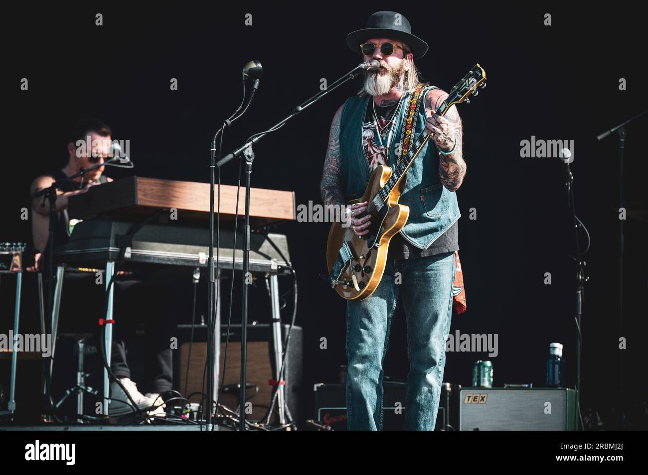 MADRID, MAD COOL FESTIVAL 2023, SPAIN:  The Canadian musician, singer, songwriter and record producer City and Colour (real name Dallas Green), performing live on stage at the Mad Cool Festival 2023. Stock Photo
