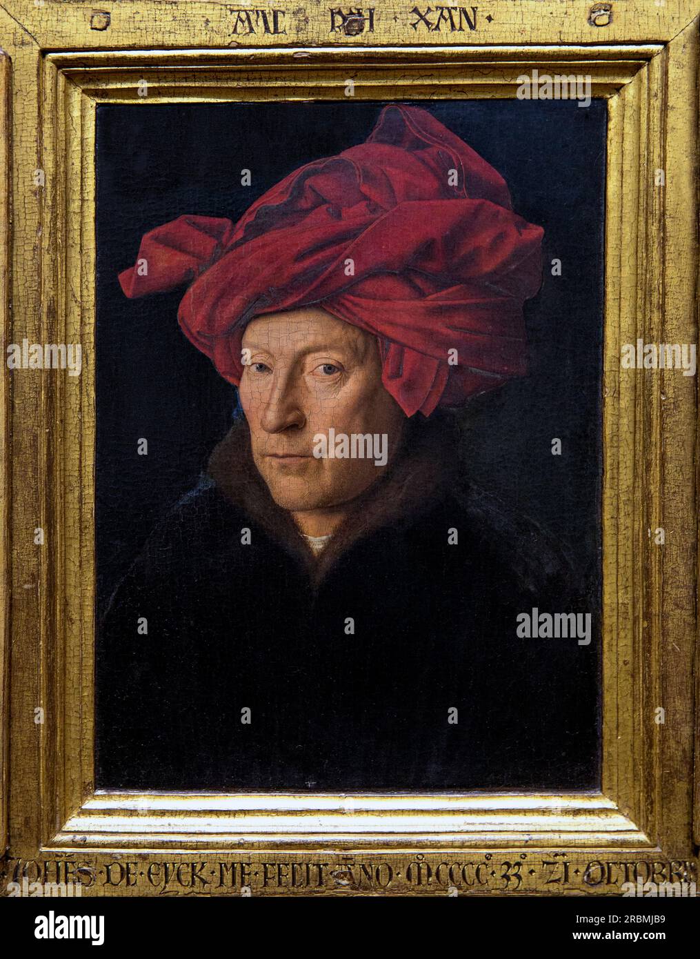 Portrait of a Man, Jan van Eyck, 1443 Stock Photo - Alamy