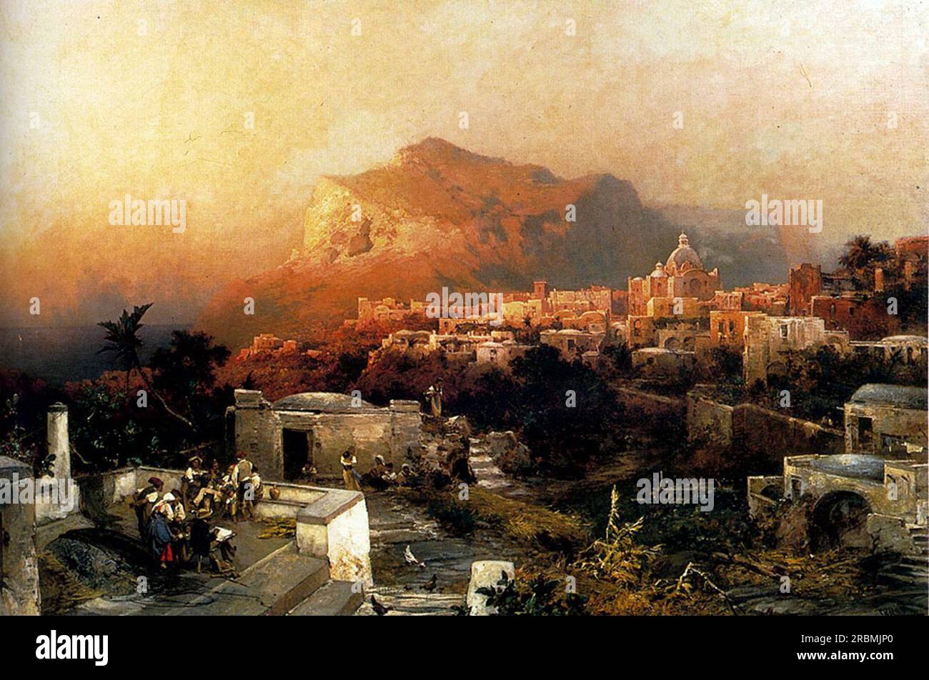 Franz Richard Unterberger、Capri Capri 1880 by Franz Richard Unterberger Stock Photo - Alamy