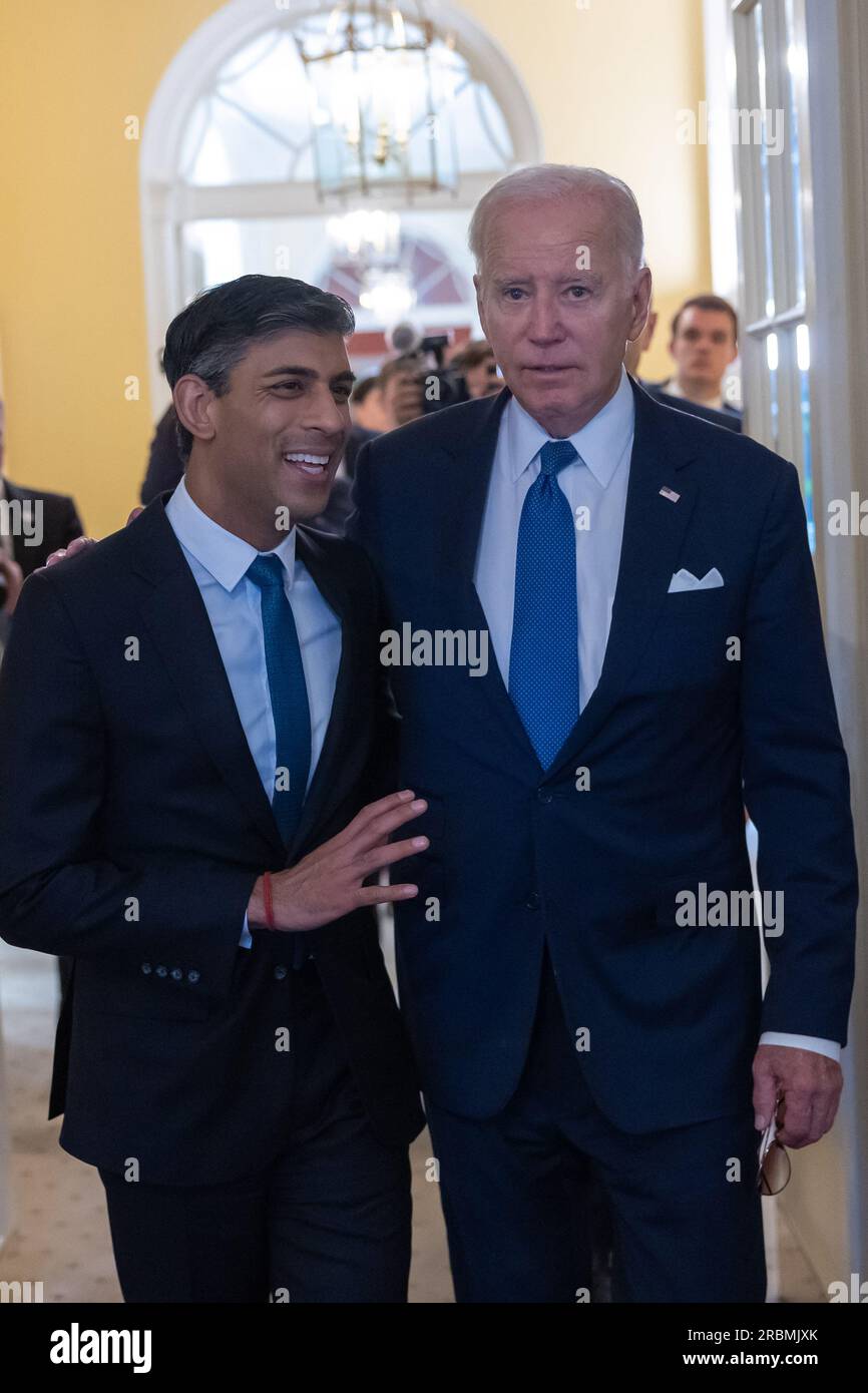London, UK. 10th July, 2023. US President Joe Biden meets with United